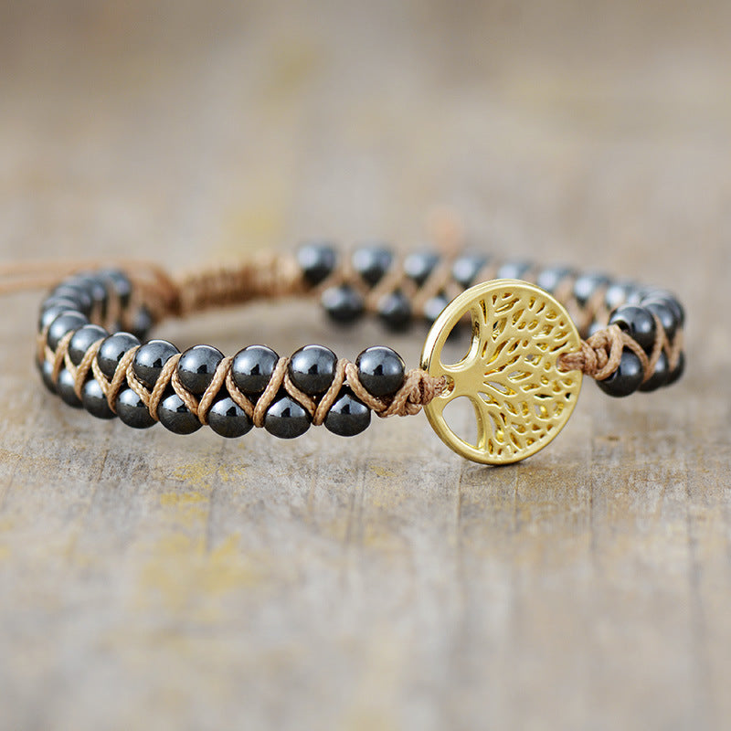 Ascension Alloy Natural Stone Braided Bracelet