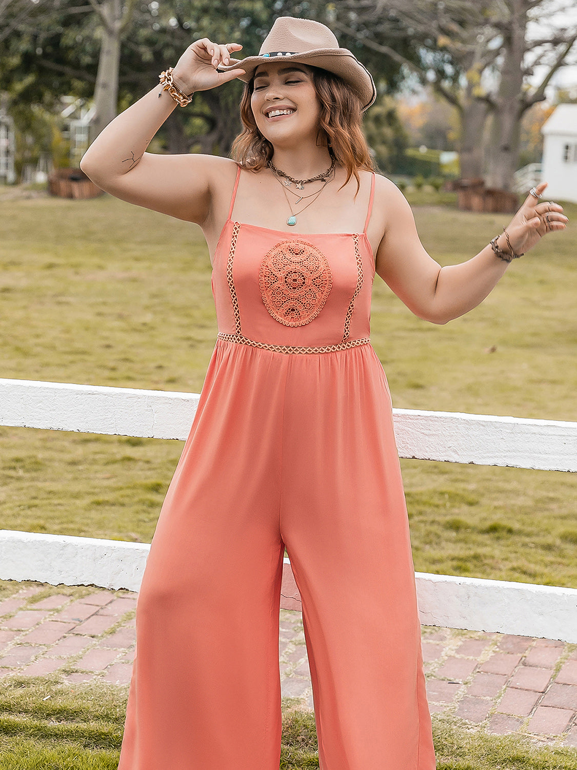 Kielee Spaghetti Strap Wide Leg Jumpsuit