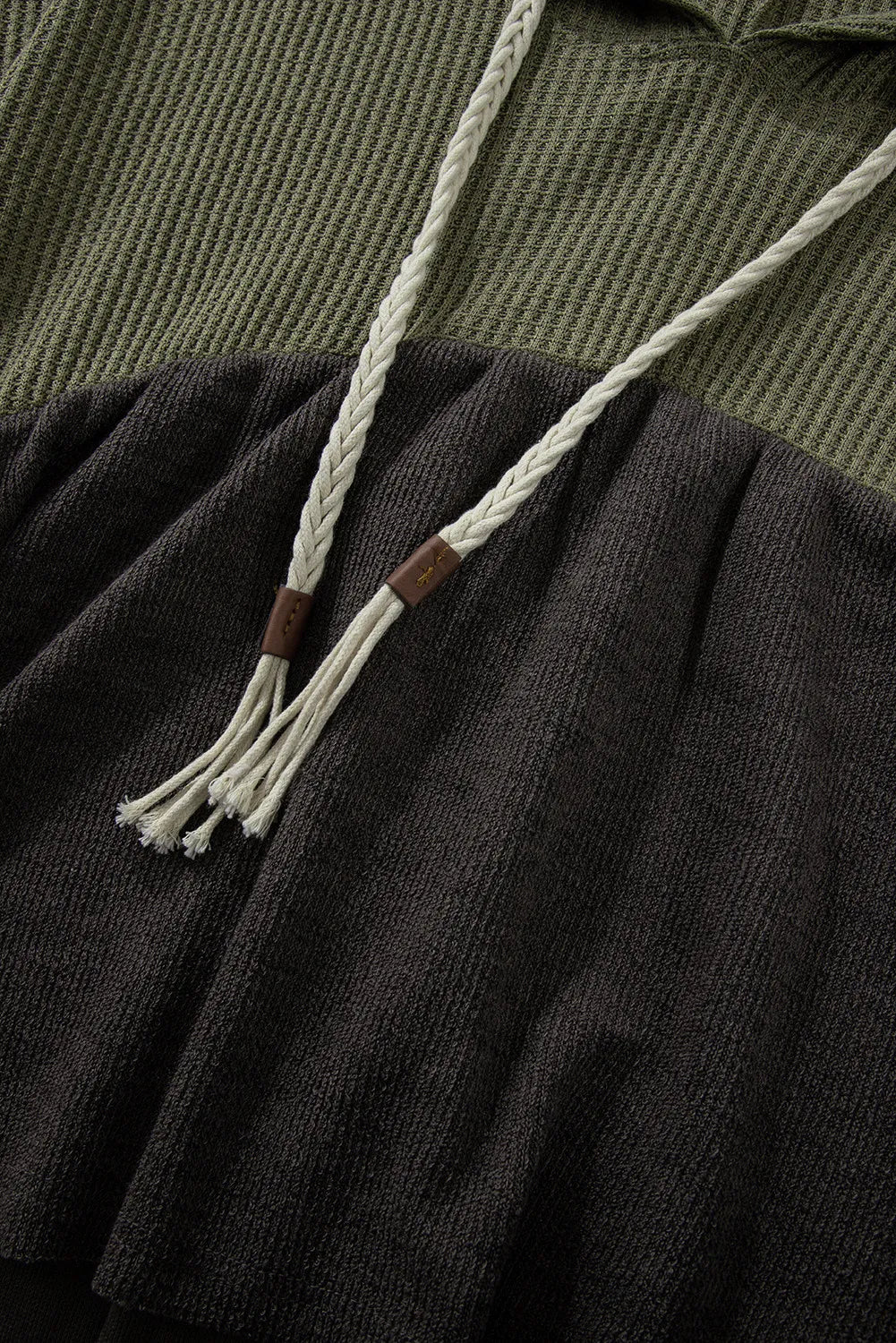 Talulah Waffle Knit Colorblock Vibe Hoodie