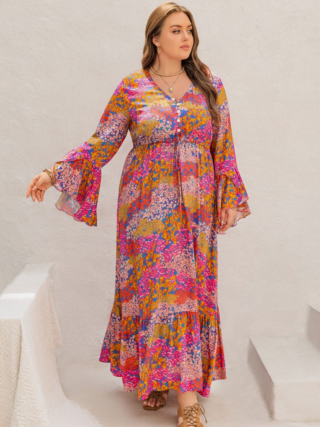Celeste V-Neck Maxi Dress