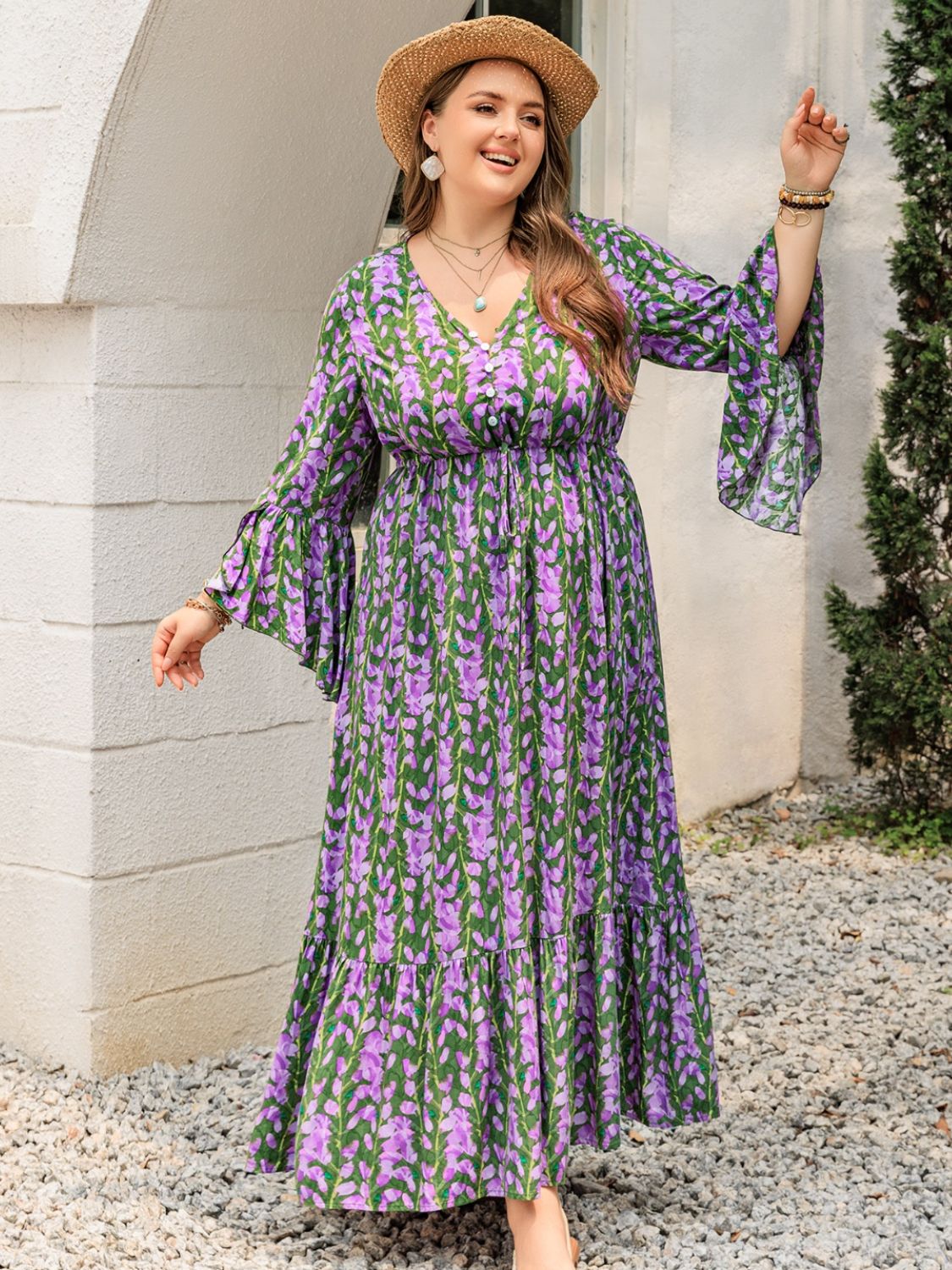 Celeste V-Neck Maxi Dress