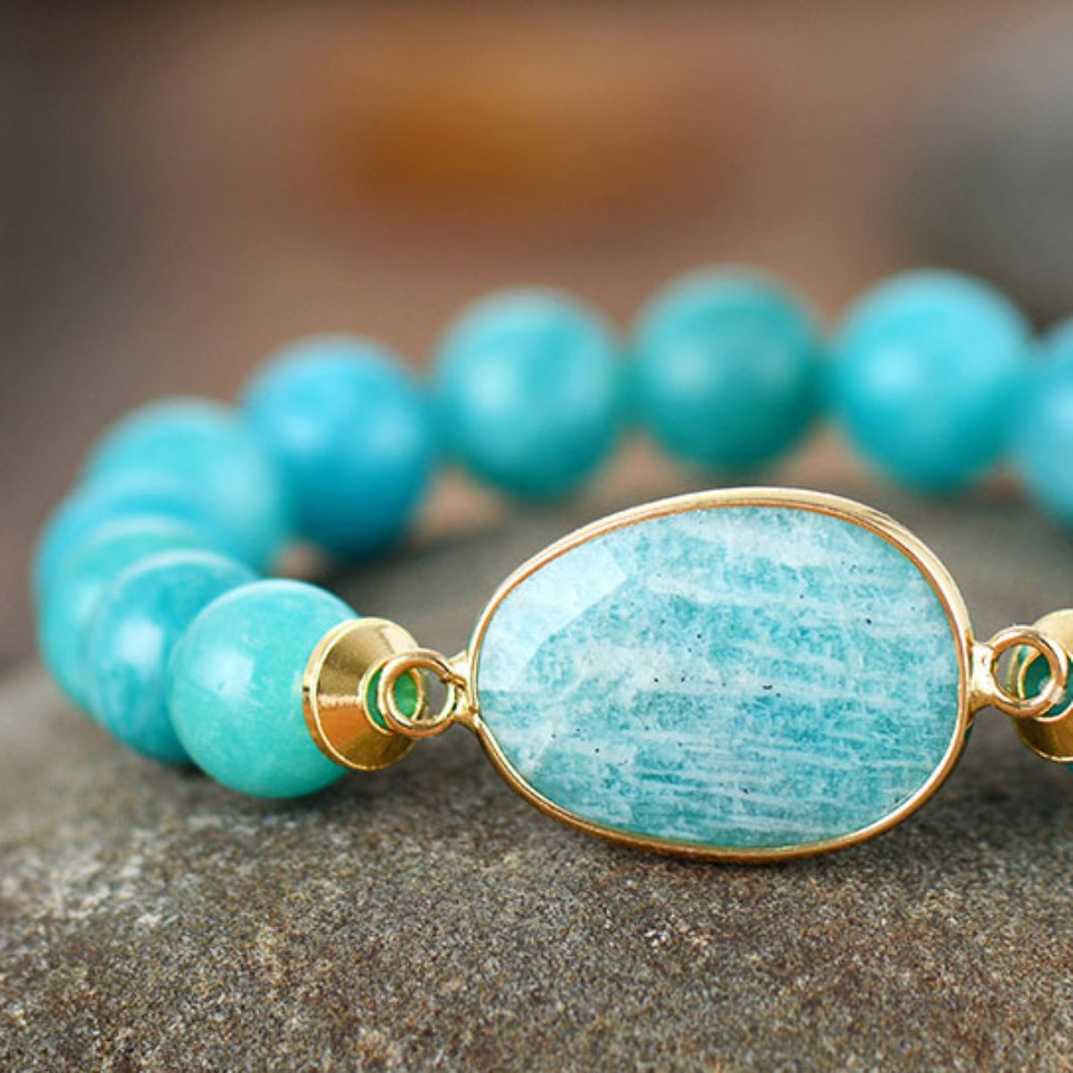 Santorini Natural Stone Beaded Bracelet