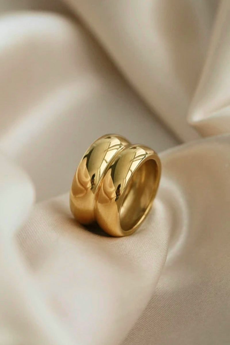 Cienna Gold Double Ridge Ring