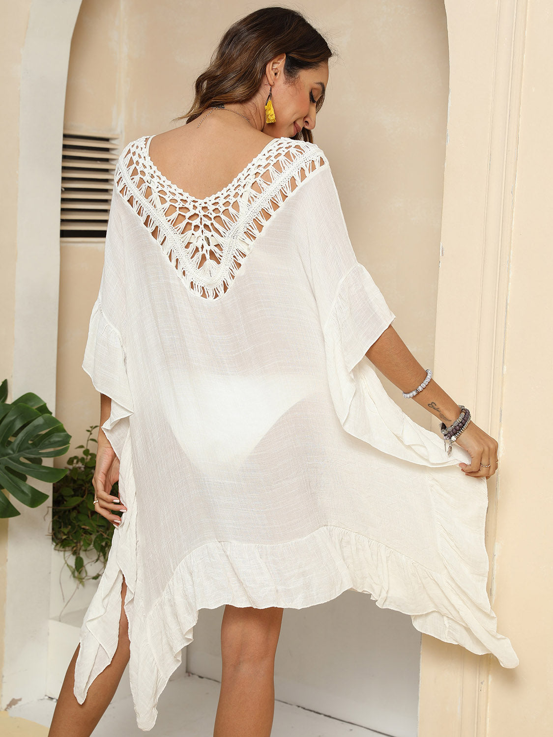Ana Crochet Neck Cover-Up