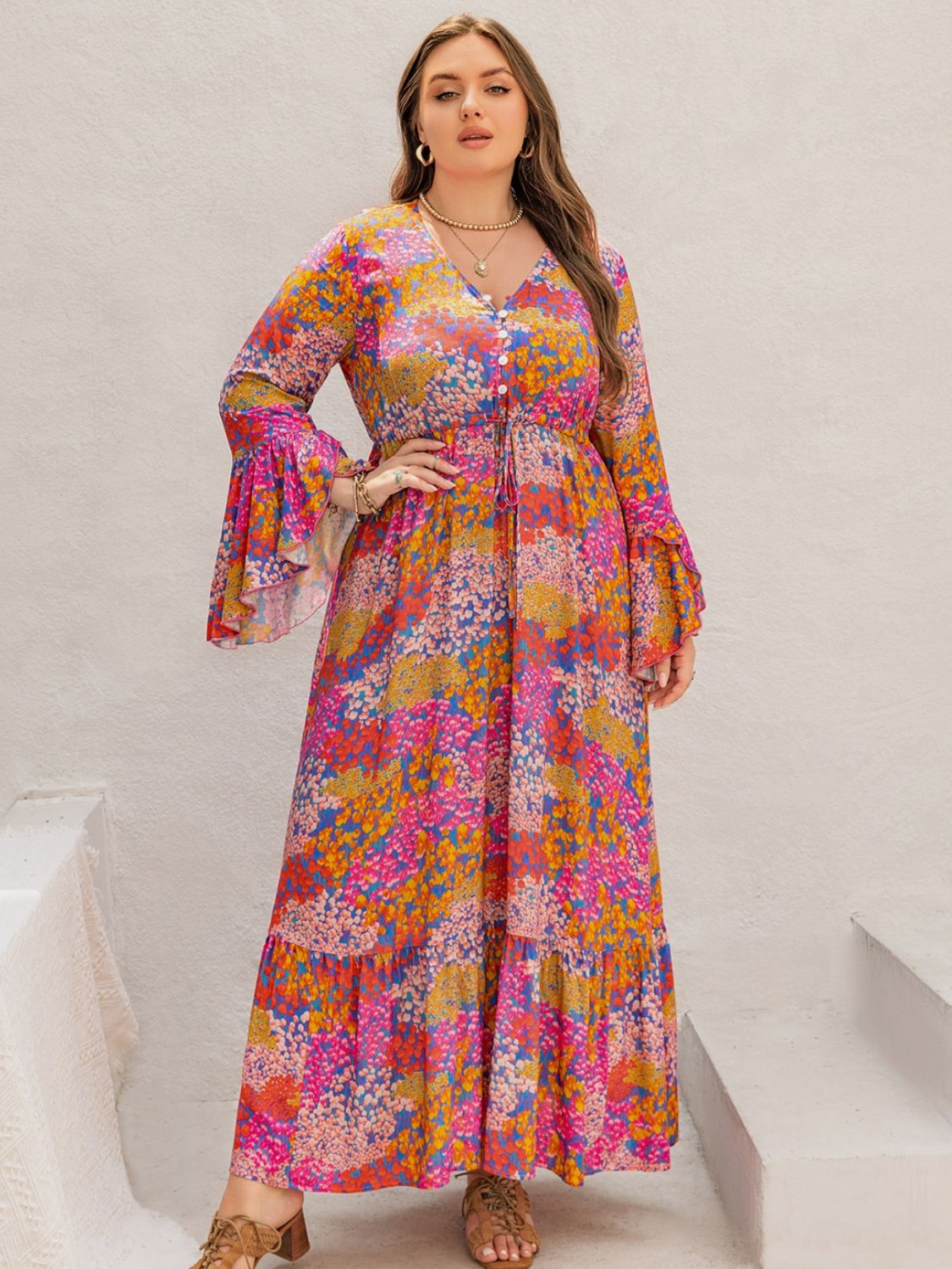 Celeste V-Neck Maxi Dress