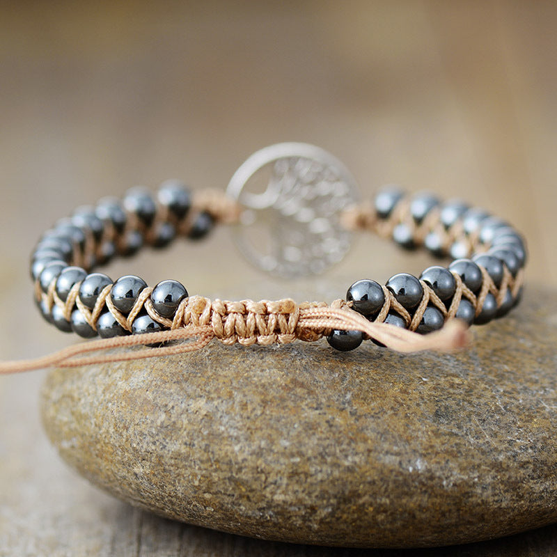 Ascension Alloy Natural Stone Braided Bracelet