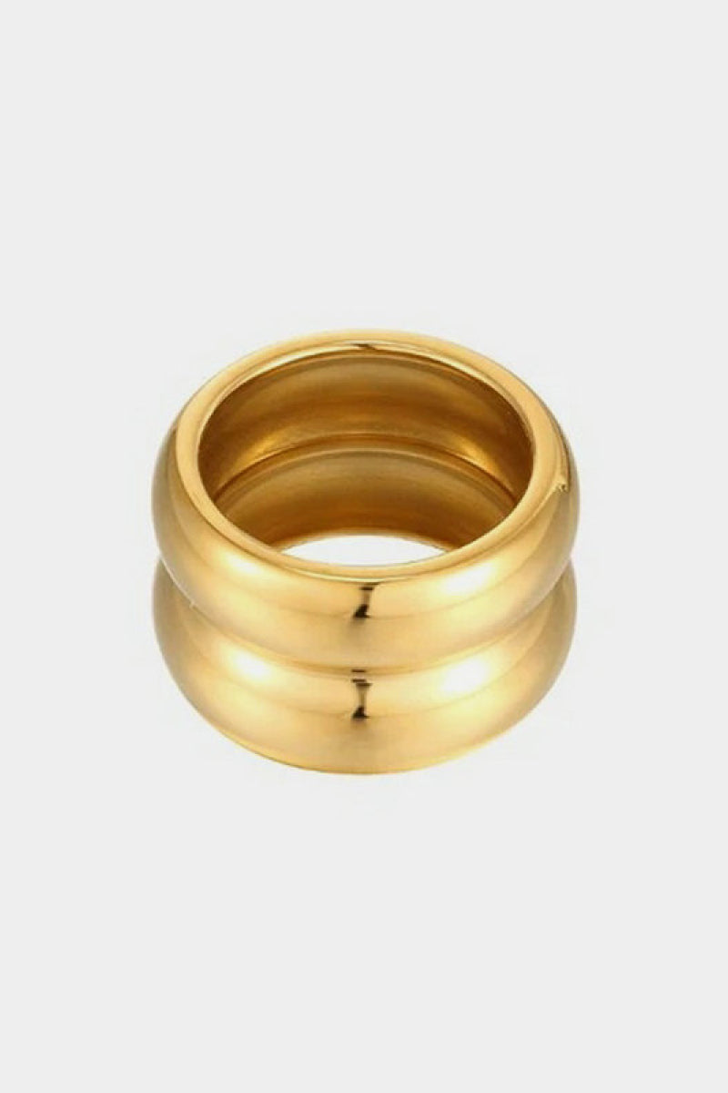Cienna Gold Double Ridge Ring