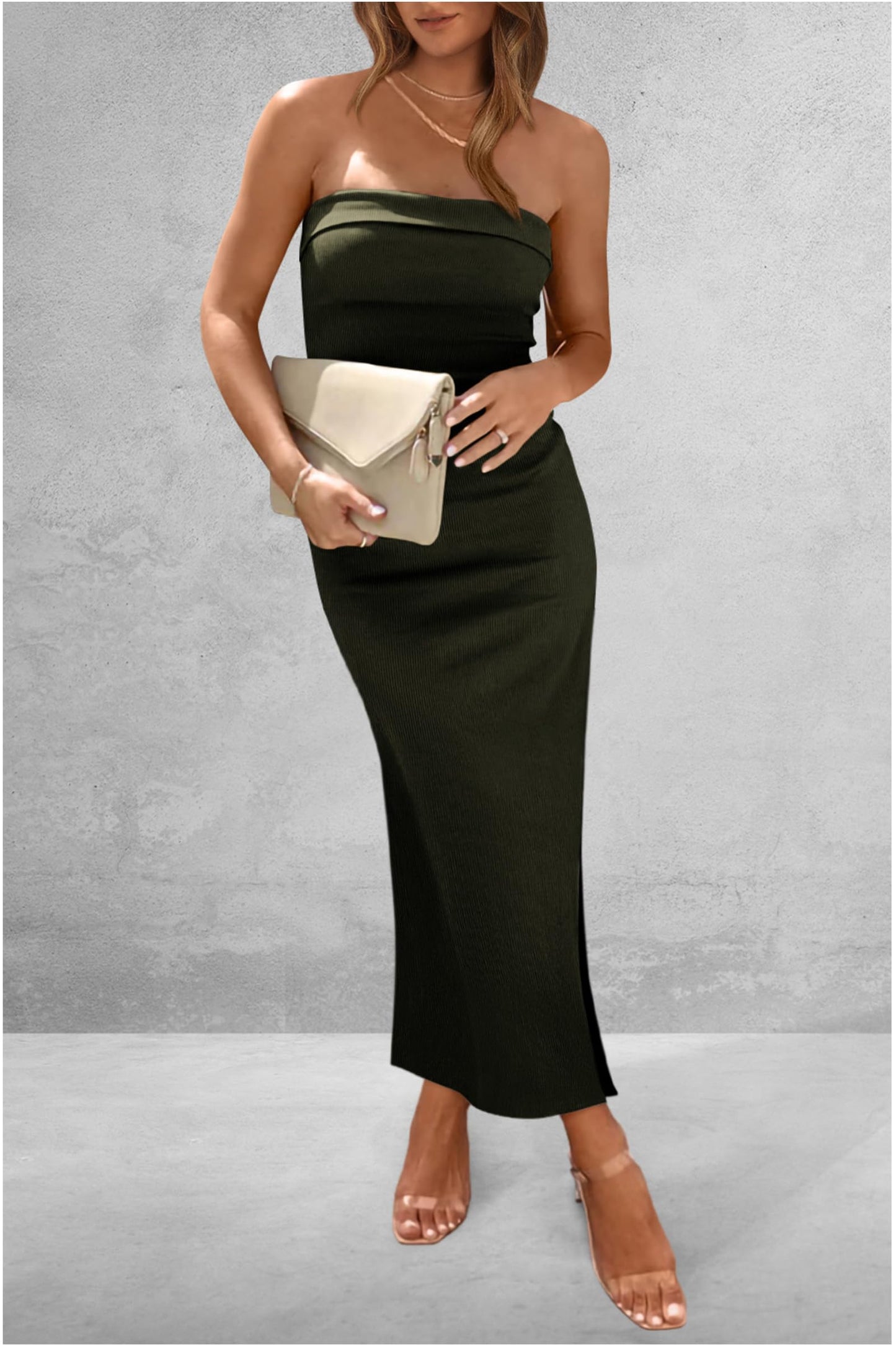 Stephanie Strapless Midi Dress