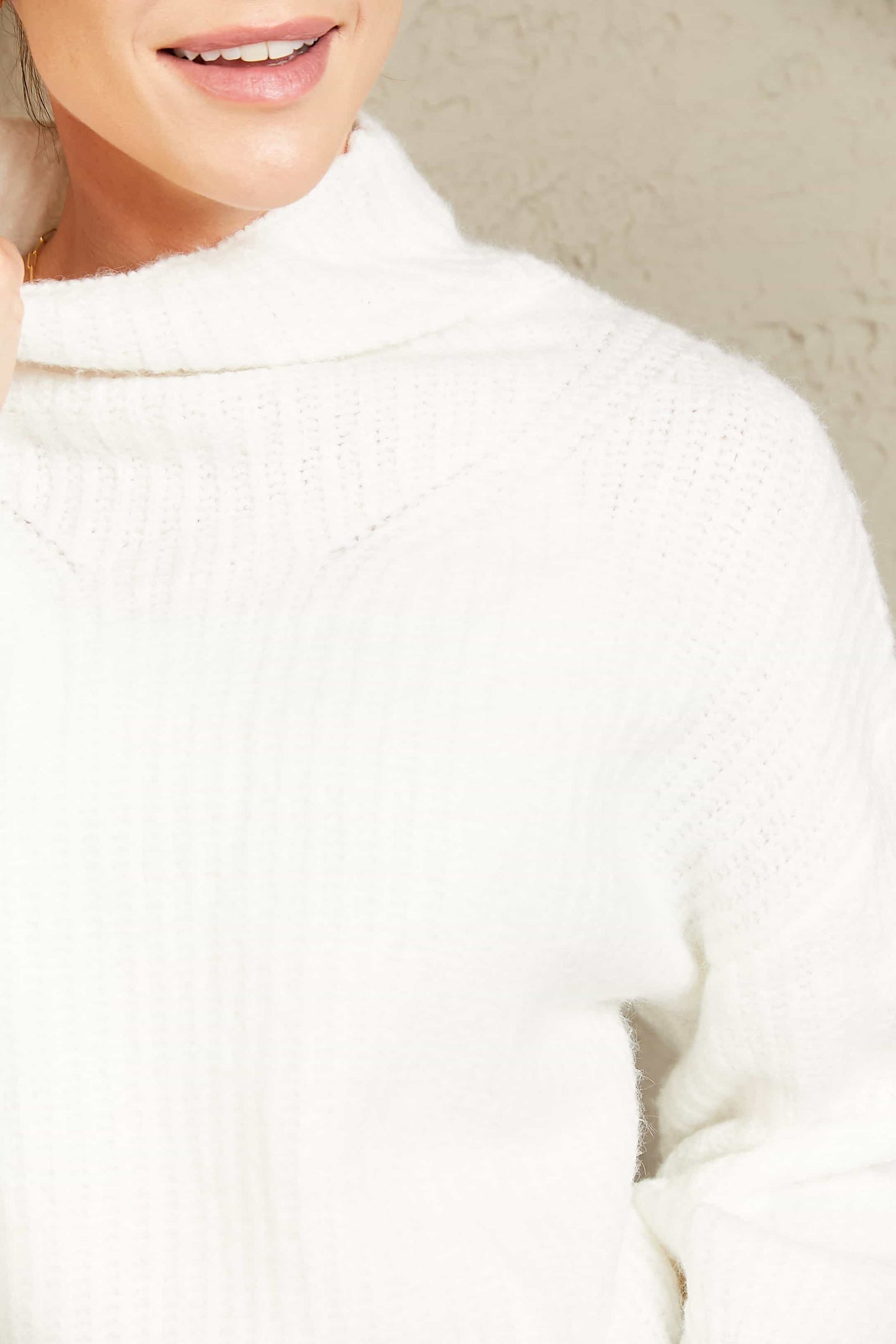 Shannon High Neck Balloon Sleeve Sweater
