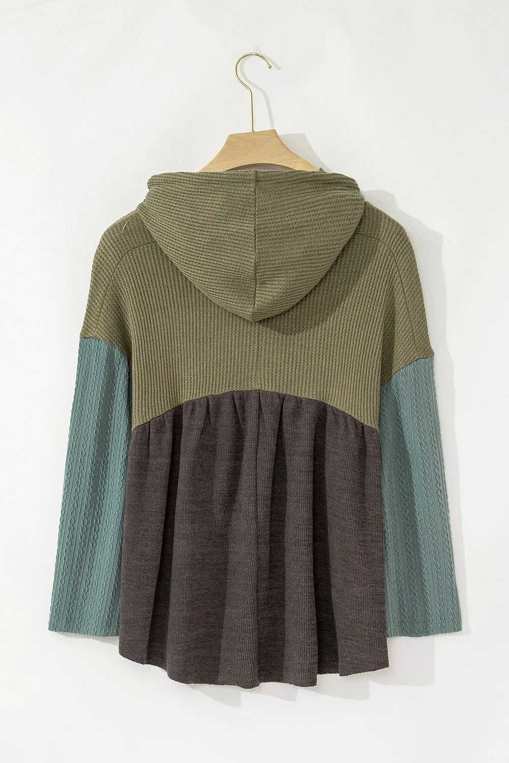 Talulah Waffle Knit Colorblock Vibe Hoodie