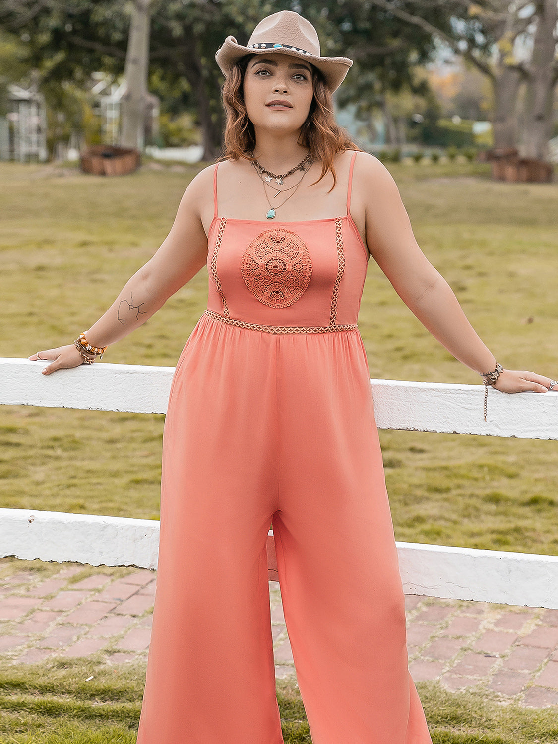 Kielee Spaghetti Strap Wide Leg Jumpsuit