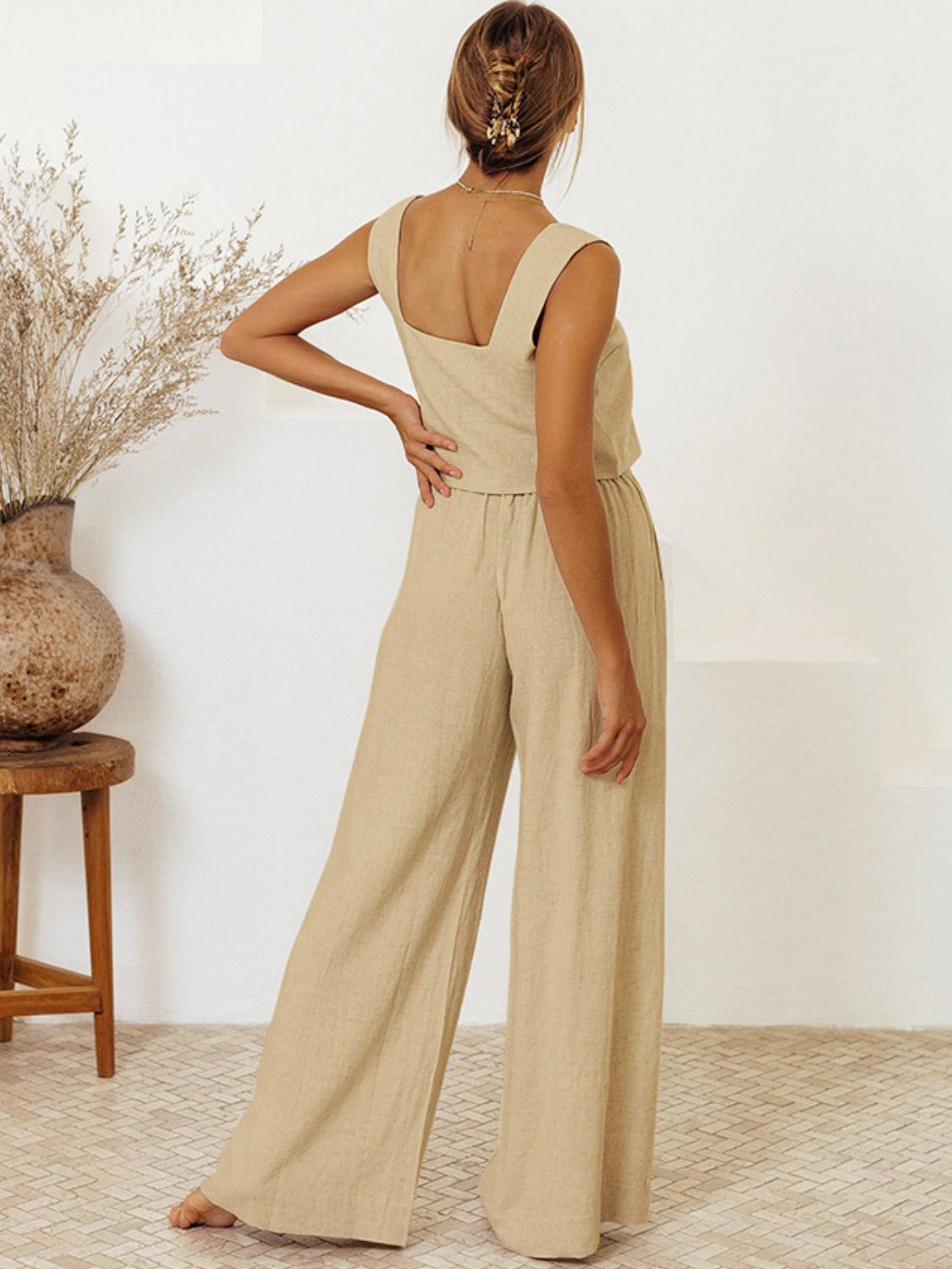 Aubree Two-Piece Tie Waste Pants Set