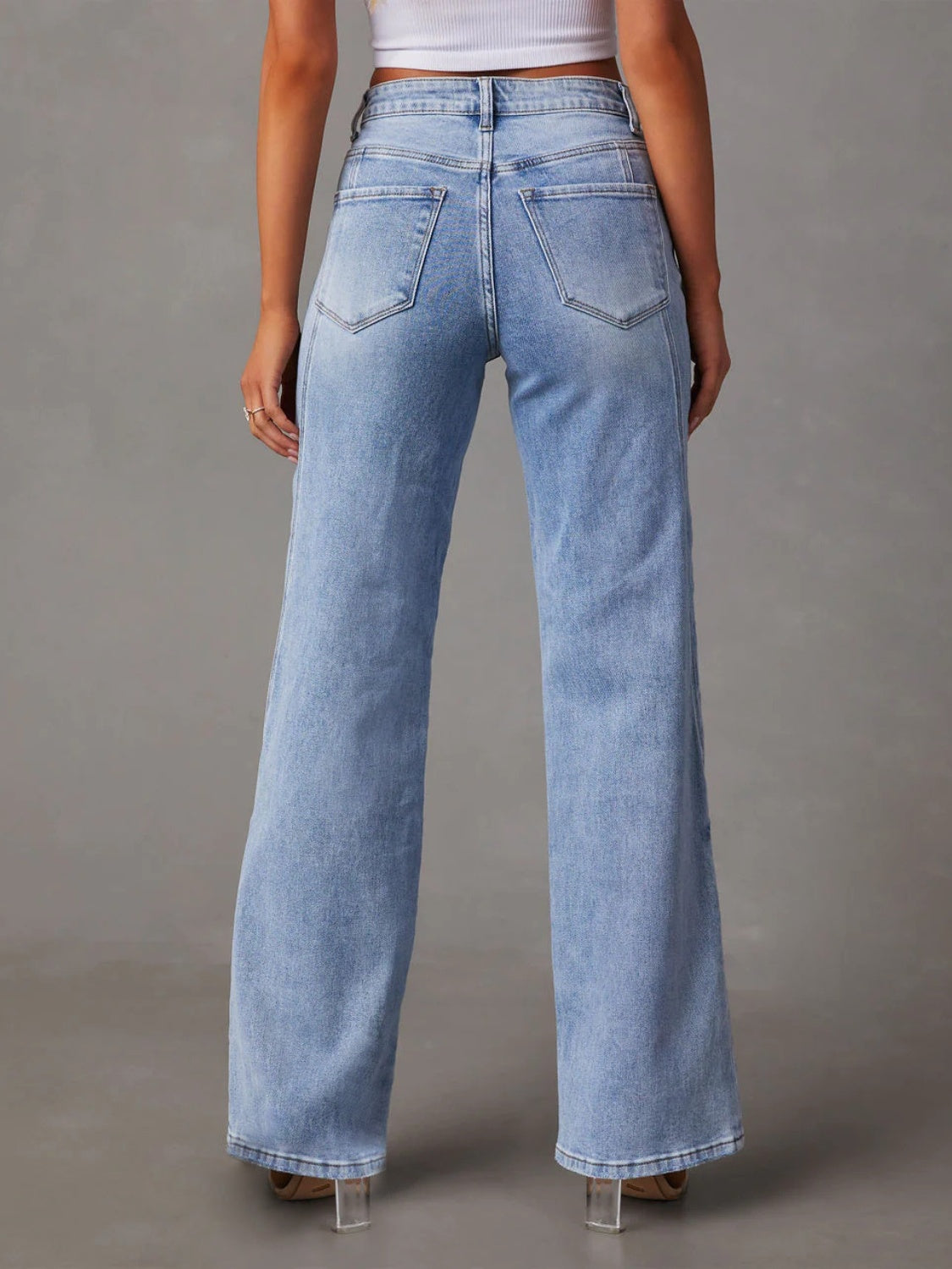 Step it UP High Waist Straight Jeans