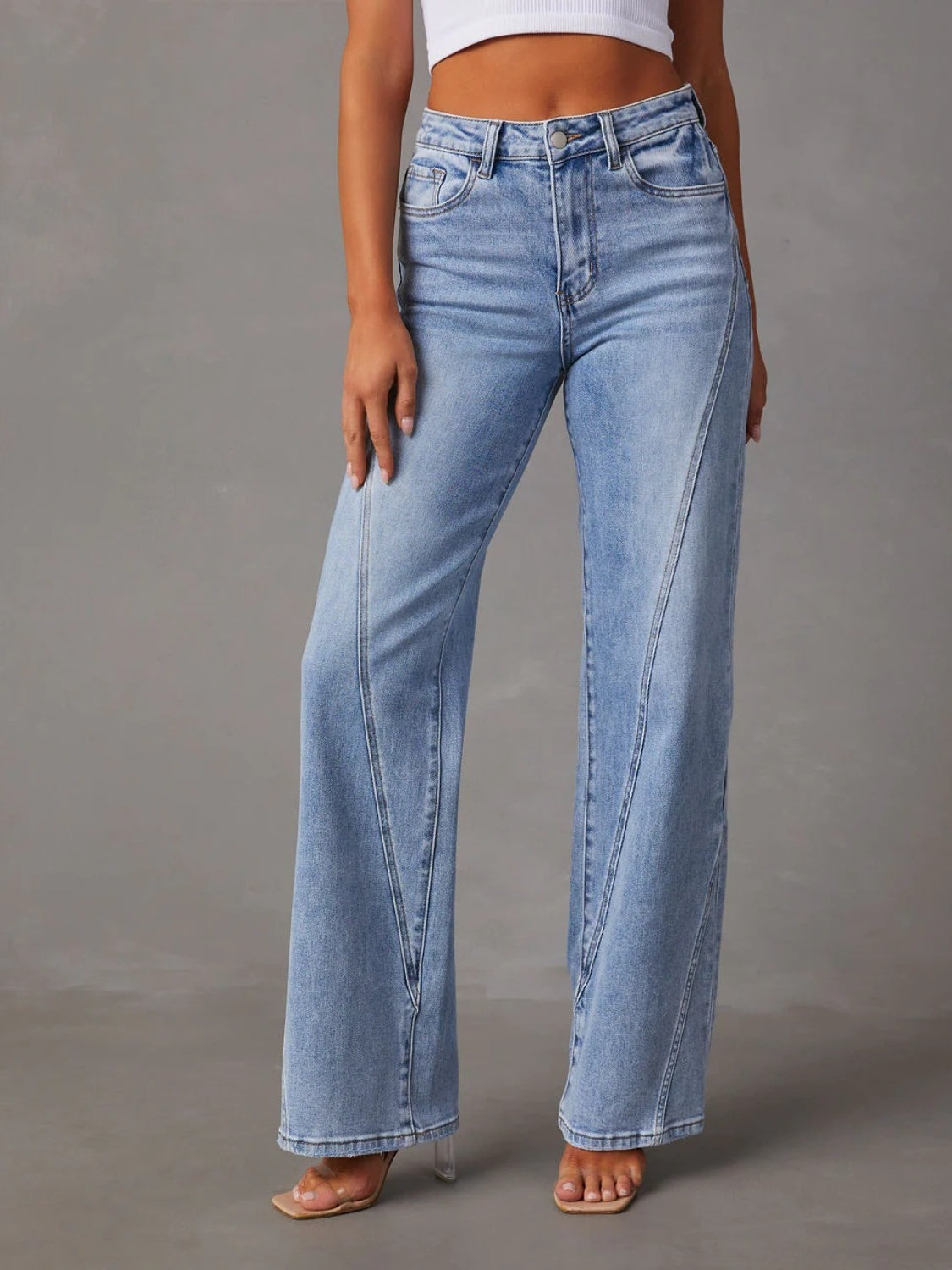 Step it UP High Waist Straight Jeans