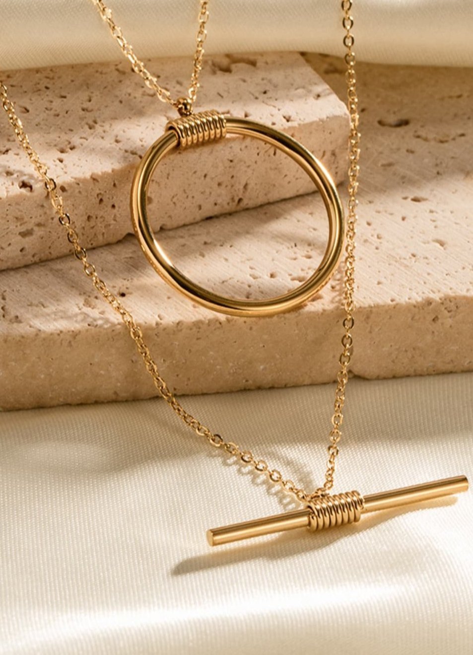 Luna Cascade Double-Layered Necklace