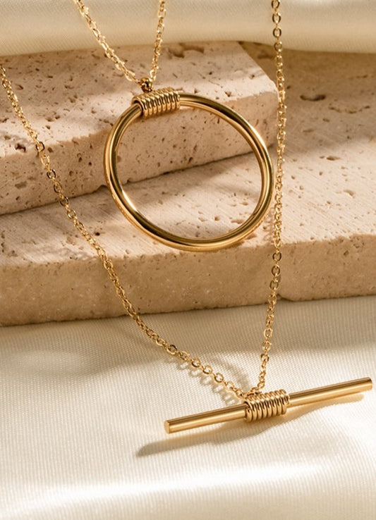 Luna Cascade Double-Layered Necklace