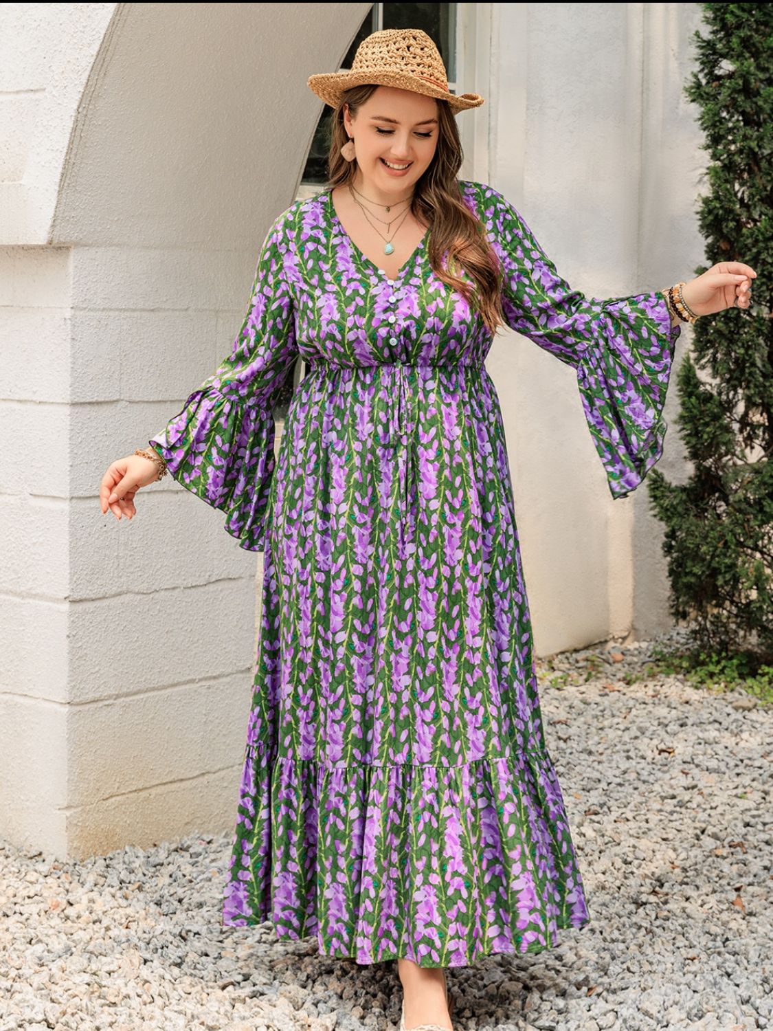 Celeste V-Neck Maxi Dress