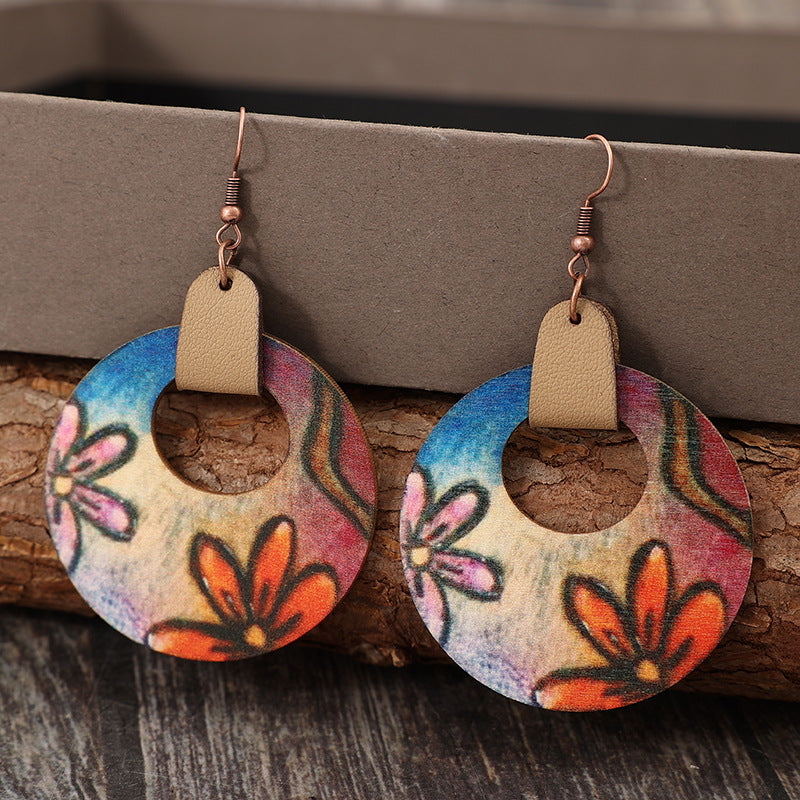 In My Element Wood Flower Earrings