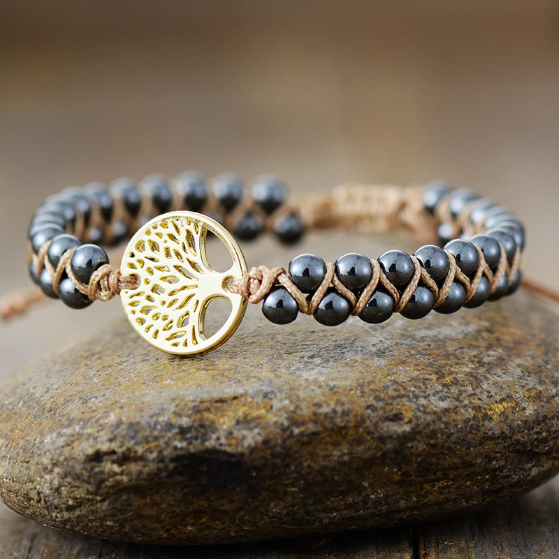 Ascension Alloy Natural Stone Braided Bracelet