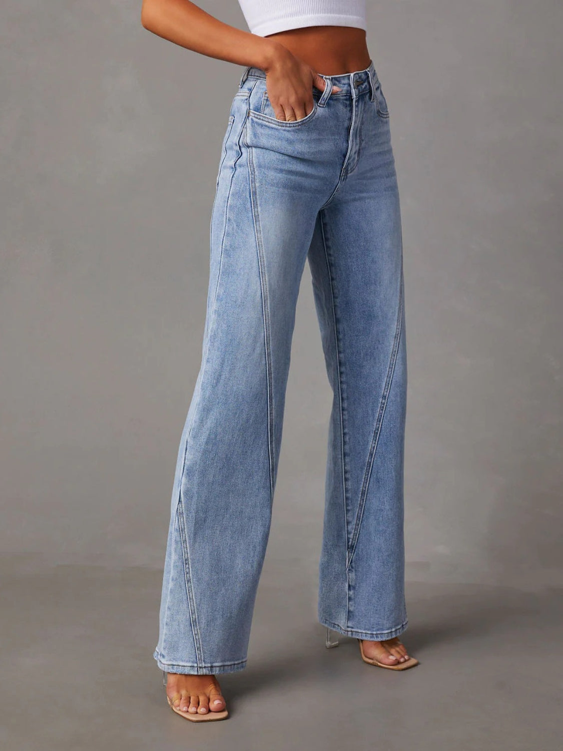 Step it UP High Waist Straight Jeans