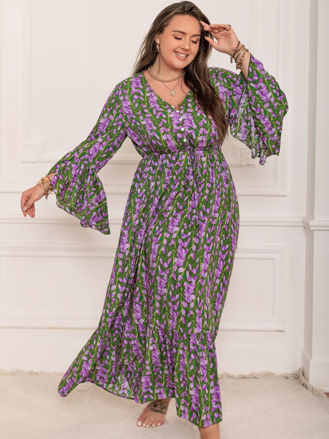Celeste V-Neck Maxi Dress