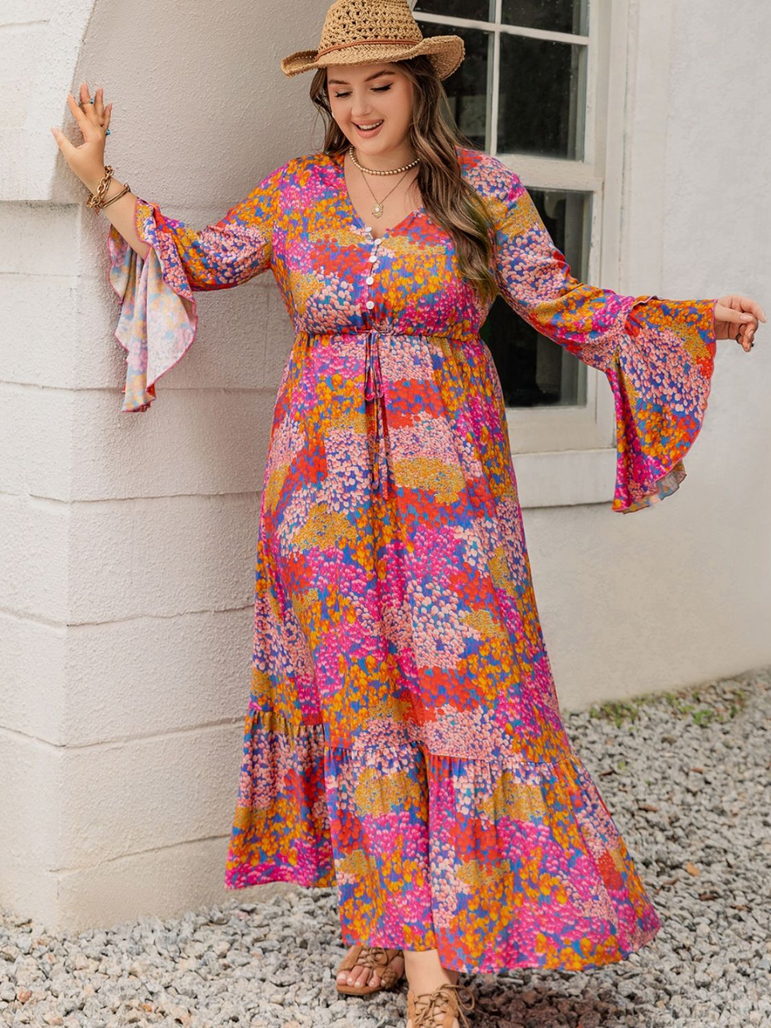 Celeste V-Neck Maxi Dress