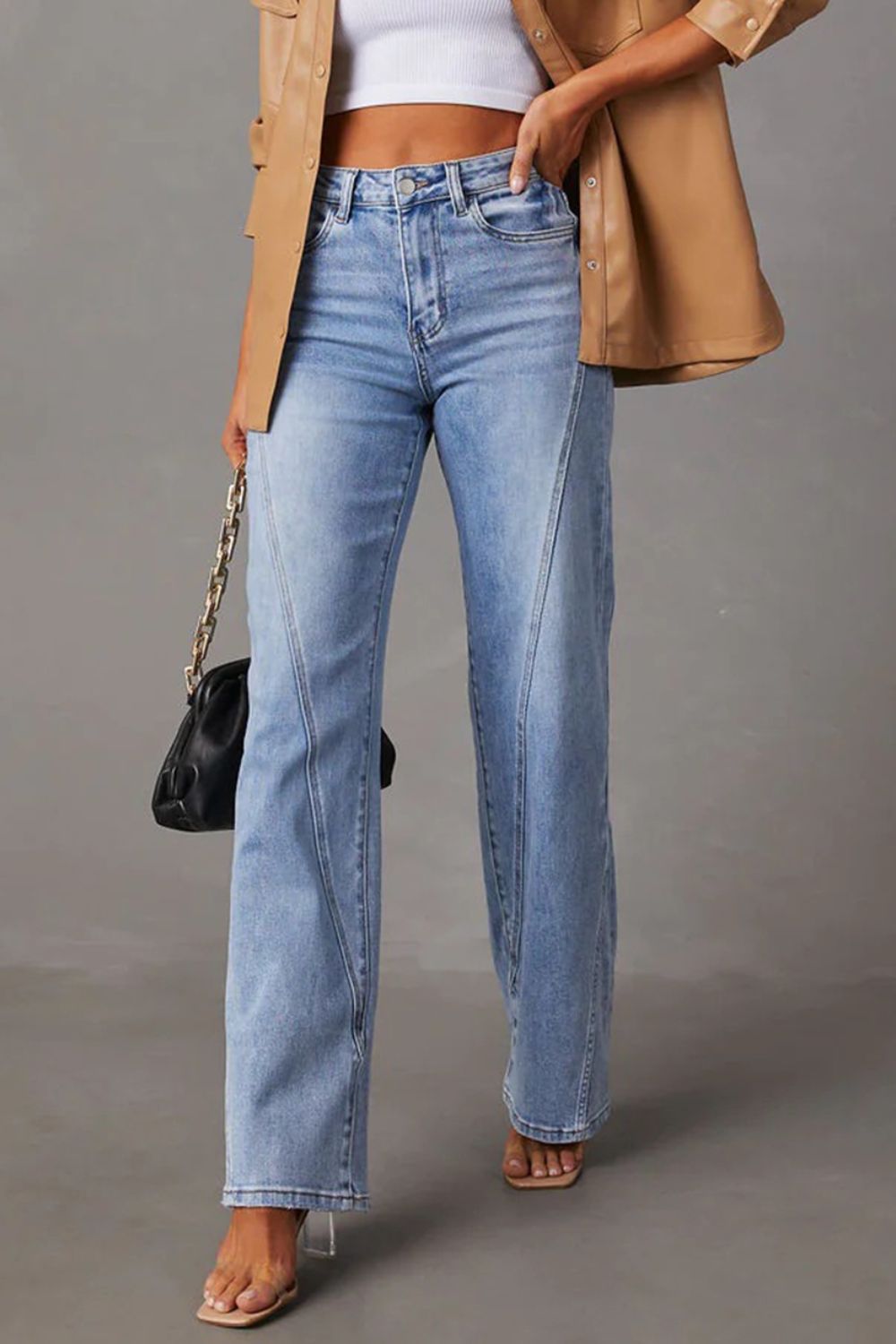 Step it UP High Waist Straight Jeans