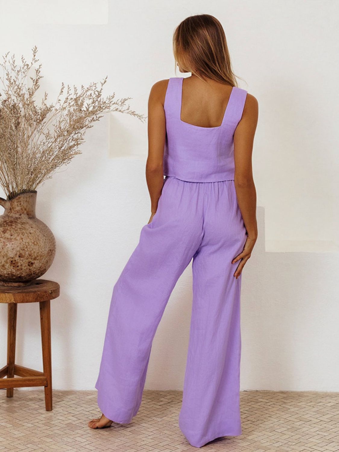 Aubree Two-Piece Tie Waste Pants Set
