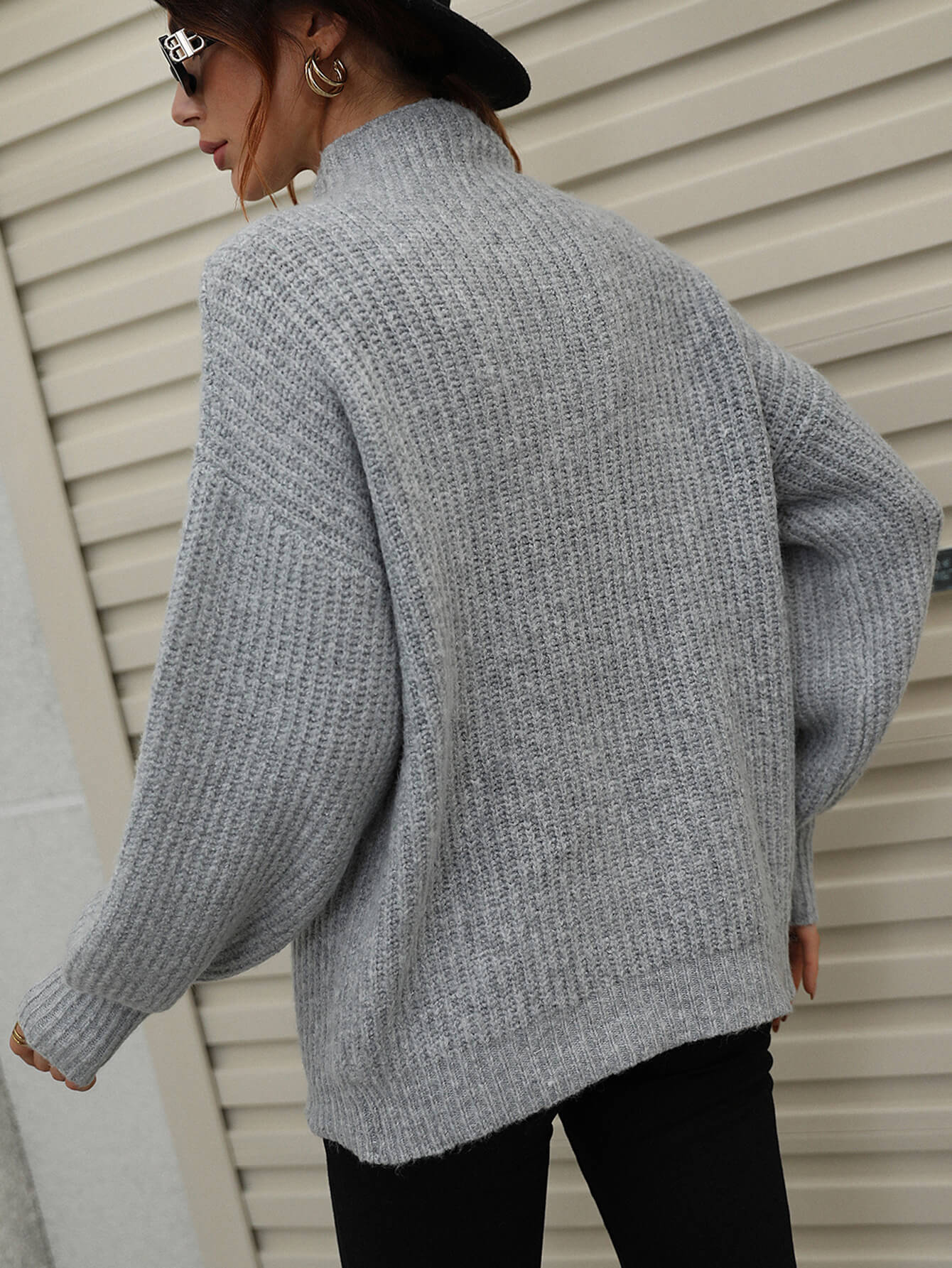 Shannon High Neck Balloon Sleeve Sweater
