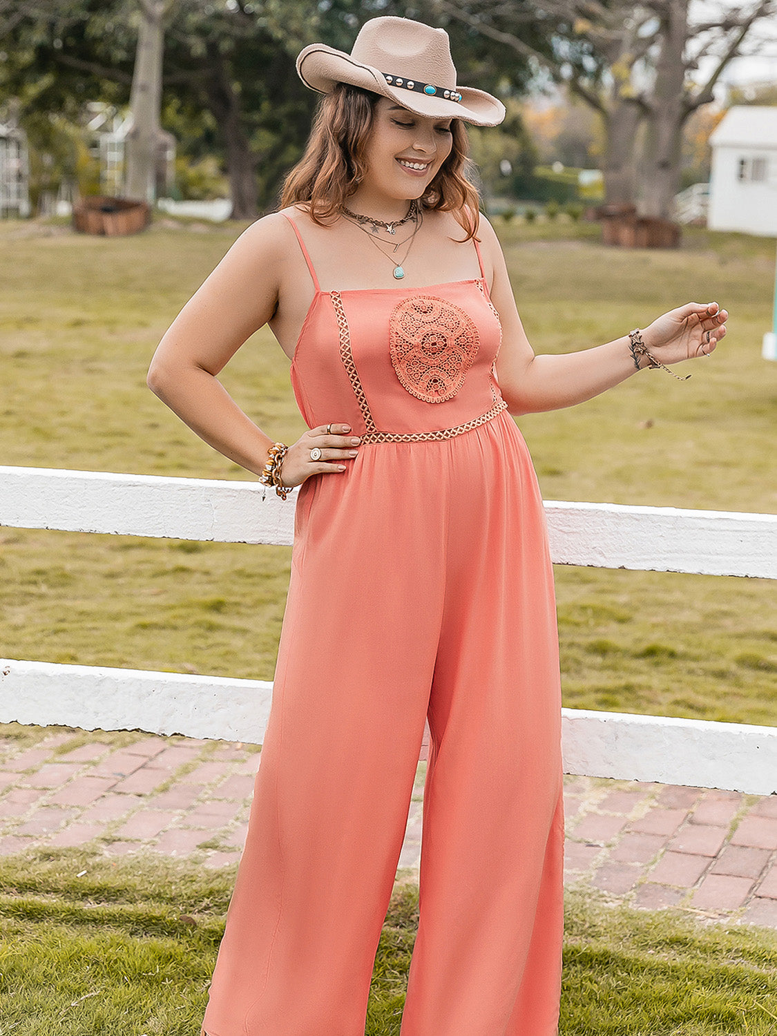Kielee Spaghetti Strap Wide Leg Jumpsuit