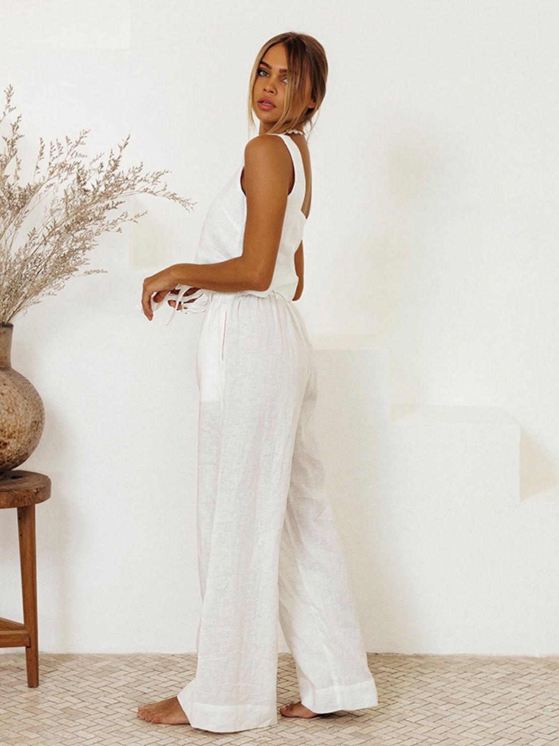 Aubree Two-Piece Tie Waste Pants Set