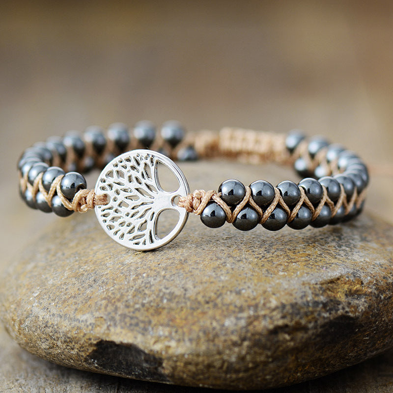 Ascension Alloy Natural Stone Braided Bracelet