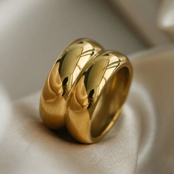 Cienna Gold Double Ridge Ring