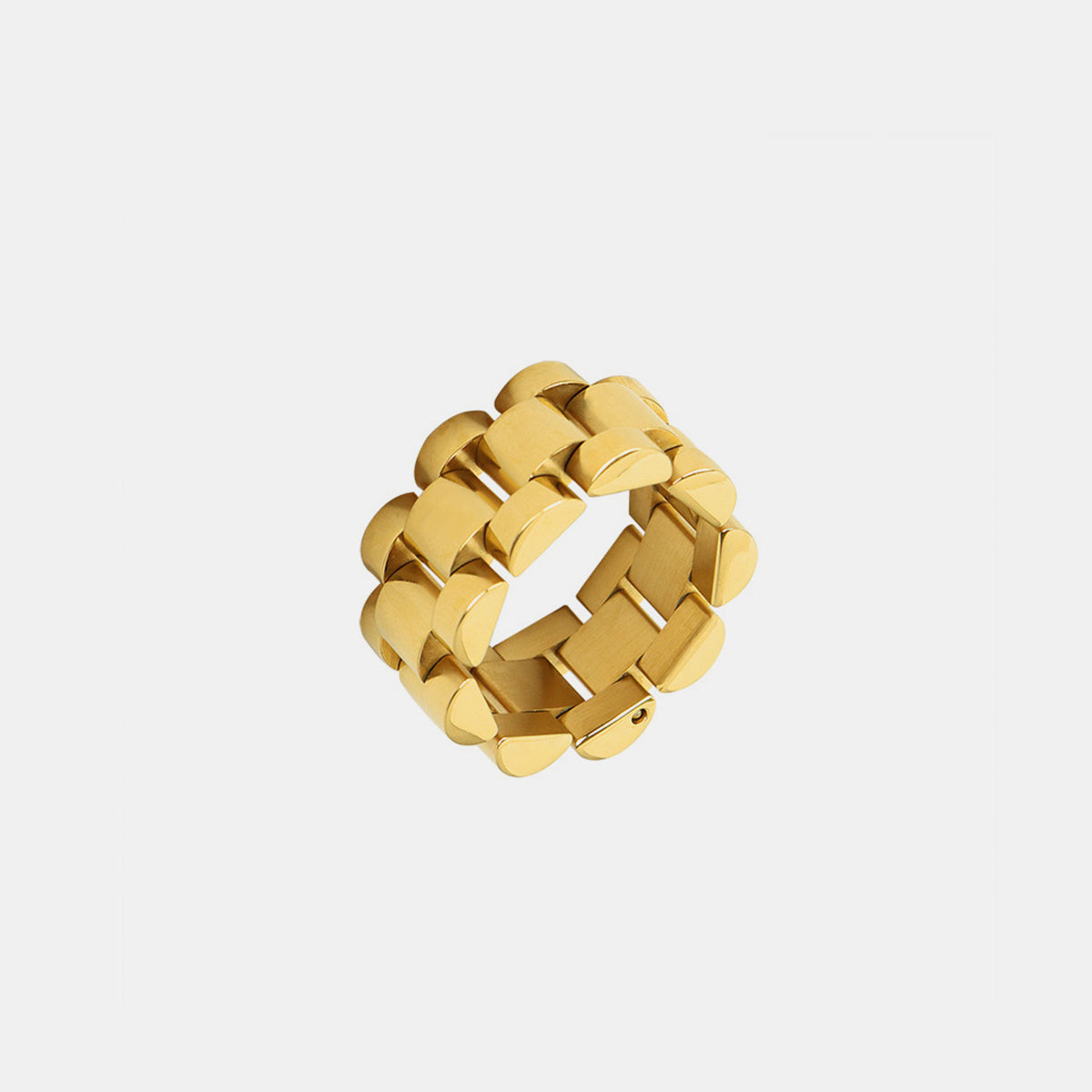 Isla Link Plated Titanium Steel Ring