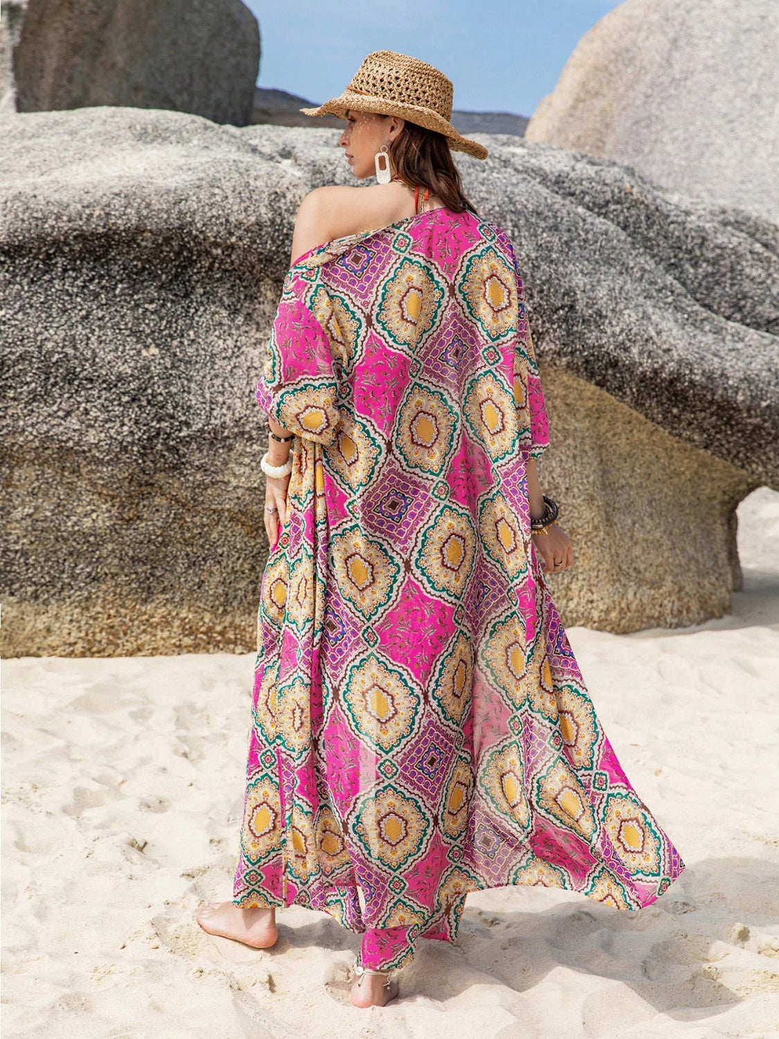 Desert Mirage Kimono & Wide-Leg Pant Set