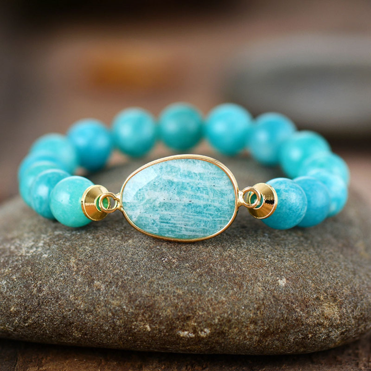 Santorini Natural Stone Beaded Bracelet