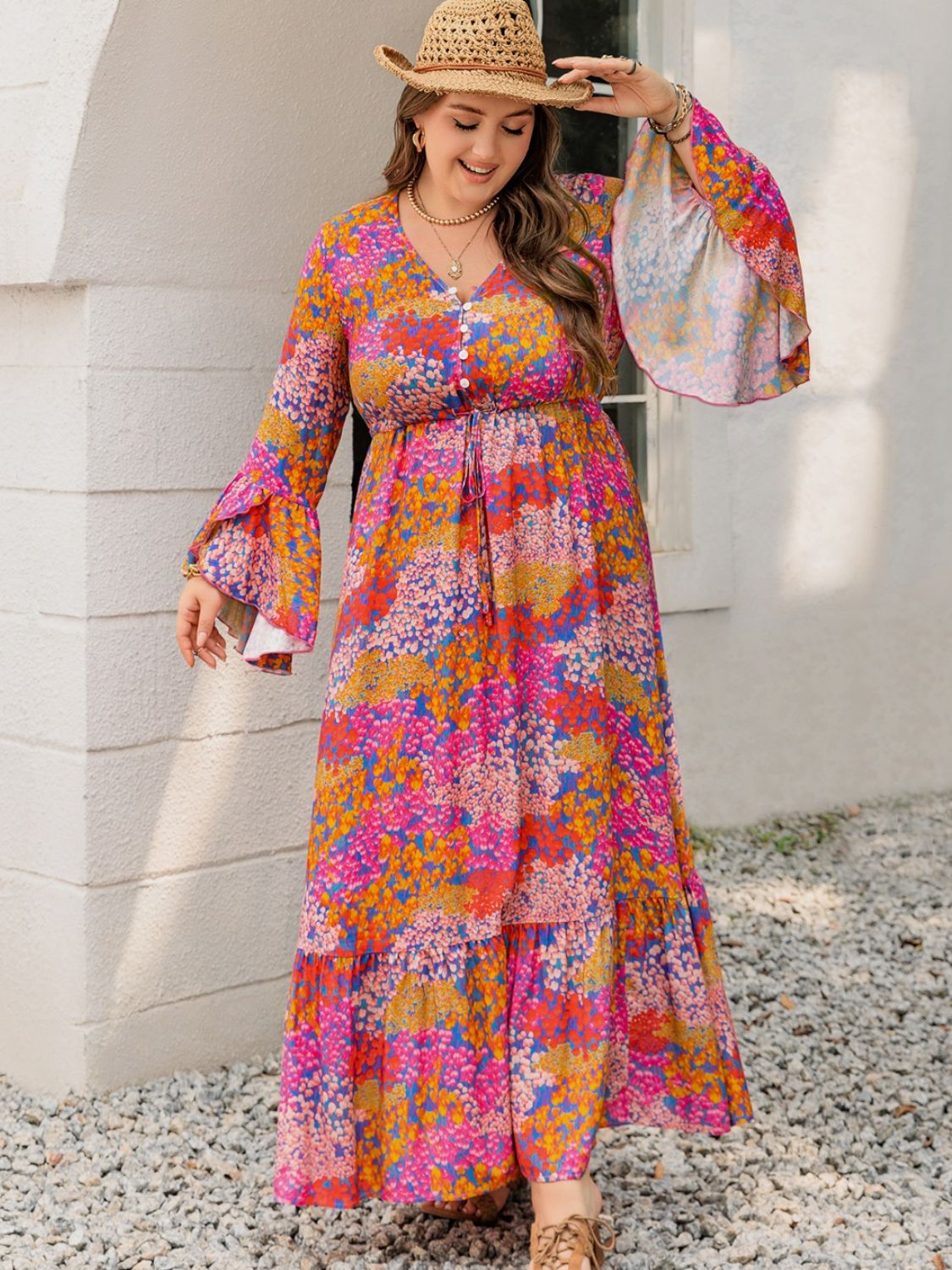 Celeste V-Neck Maxi Dress