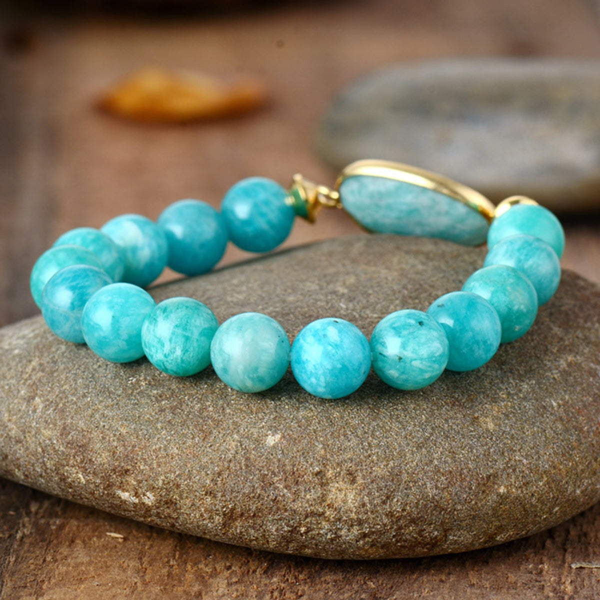 Santorini Natural Stone Beaded Bracelet